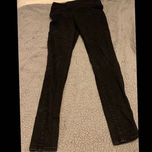 Black jeans with a elastic waist band size 0